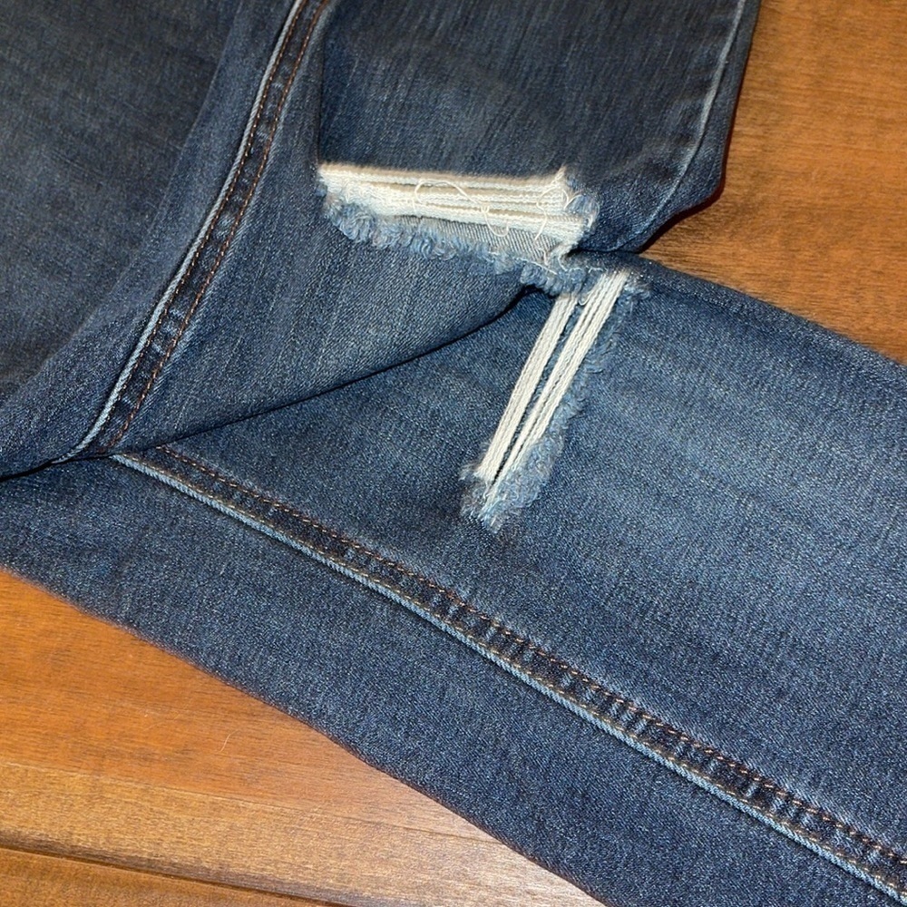 Just Black Blue distressed cropped Jeans Sz. 26 - Picture 13 of 17